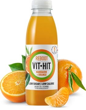 Vit Hit vitaminedrank Detox, flesje van 50 cl, pak van 12 stuks
