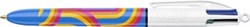 BIC Colours Lines 4-kleurenbalpen, medium, medium, blauw