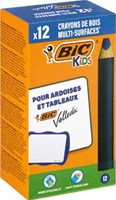 Whiteboardpotlood BicKids Multi Surface blauw doos à 12 stuks