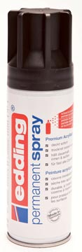 Edding Permanent Spray 5200, 200 ml diepzwart mat