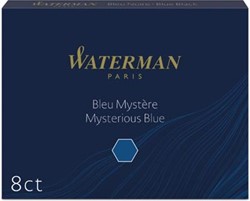 Waterman inktpatronen Standard blauw-zwart pak van 8 stuks