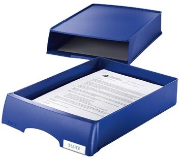 Brievenbak Leitz Plus A4+ blauw met lade 70 x 376 mm-2