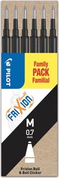 Pilot vulling voor Frixion Ball en Frixion Ball Clicker zwart etui met 6 stuks
