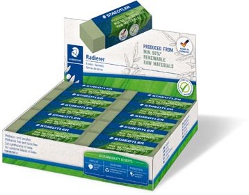 Staedtler gum Eco olijfgroen 65 x 23 x 13 mm