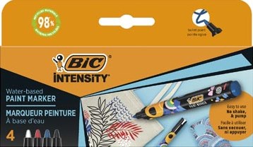 BIC Intensity paintmarker, klassieke kleuren, set van 4 stuks