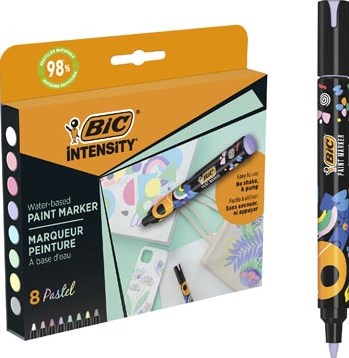 Paint markers pastel set van 8 stuks BIC Intensity 