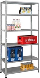 Opbergrek metaal met 6 legborden 200x100x40 cm Clicker Office