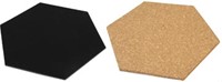 Krijtbord en prikbord kurk set van 7 stuks 15,5 x 18cm-2
