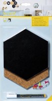 Krijtbord en prikbord kurk set van 7 stuks 15,5 x 18cm-6