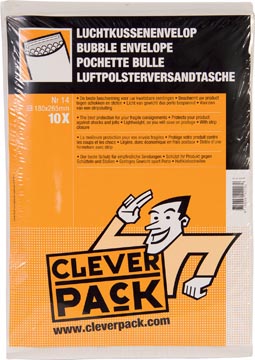 Luchtkussen enveloppen CleverPack  nr.14 200x275mm wit 10 stuks