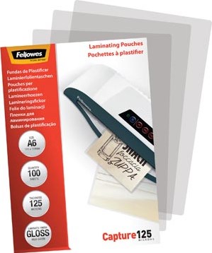 Lamineerhoes A6 2x 125 micron Fellowes 100 stuks-3