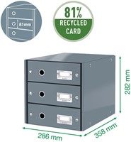 Ladenbox Leitz WOW Click & Store 3 laden wit-3