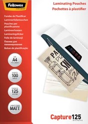 Lamineerhoezen mat A4 250 micron 2x125 Fellowes Capture pak van 100