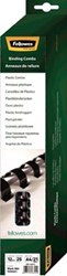 Inbindringen plastic Fellowes  pak van 25 stuks 12 mm zwart