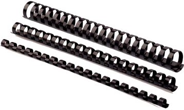 Plastic bindruggen Fellowes pak van 100 stuks 14 mm zwart