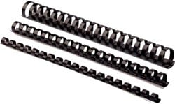 Inbindringen plastic Fellowes  pak van 50 stuks 22 mm zwart