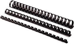 Inbindringen plastic Fellowes  pak van 50 stuks 25 mm zwart