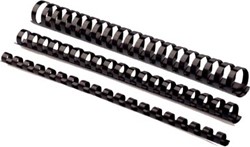 Inbindruggen plastic Fellowes  pak van 50 stuks 28 mm zwart