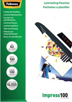 Lamineerhoezen A3 200 micron (2x100) Fellowes 100 stuks