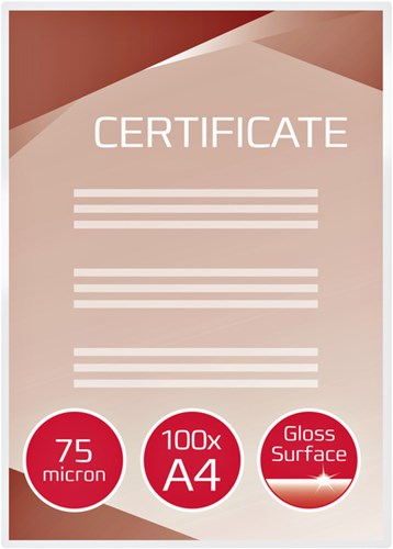 Lamineerhoezen A4 GBC 2 x 75 micron 100 stuks-2