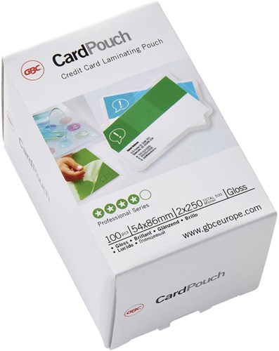 Lamineerhoes GBC creditcard 54x86mm 2x250micron 100stuks