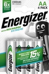 Energizer herlaadbare batterijen Extreme Aa blister van 4 stuks