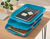 Brievenbak Leitz Cosy set van 3 A4 sereen blauw-2