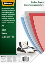 Schutbladen transparant A4 180 micron Fellowes pak van 25 stuks