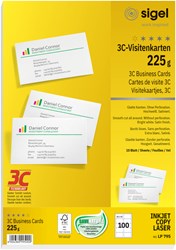 Visitekaart Sigel 3C 210 Grs 85X55 Mm Wit