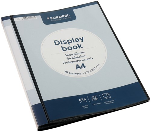 Showmap A4 10-tassen Opus 2 frontview antraciet