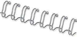 Bindringen metaal Fellowes 14 mm zilver doos van 100 stuks