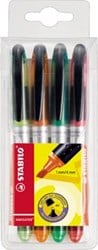 Stabilo Markeerstift Navigator etui van 4 stuks: geel, blauw, groen en oranje