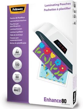 Lamineervellen mat A4 160 micron 2x80 Fellowes Enhance pak van 100-2