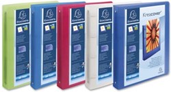 Exacompta Personaliseerbare ringband KreacoverÂ® met 2 ringen 5 geassorteerde kleuren: turkoois groen...