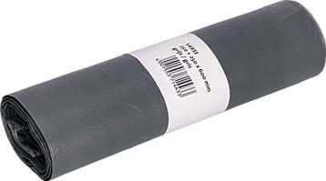 Deiss vuilniszak 50 x 60 cm 33 liter grijs HDPE rol van 50 stuks