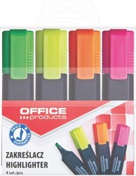 Office Products markeerstift set van 4 stuks assorti