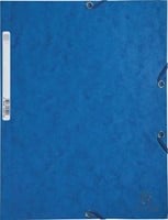 Exacompta elastomap uit karton A4 3 kleppen set van 3 stuks in 3 tinten blauw (Oceaan)-2