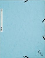 Exacompta elastomap uit karton A4 3 kleppen set van 3 stuks in 3 tinten blauw (Oceaan)-1