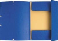 Exacompta elastomap uit karton A4 3 kleppen set van 3 stuks in 3 tinten blauw (Oceaan)-2