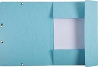 Exacompta elastomap uit karton A4 3 kleppen set van 3 stuks in 3 tinten blauw (Oceaan)-4