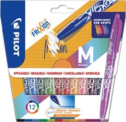 Pilot roller Frixion Ball, blister van 12 stuks in geassorteerde kleuren