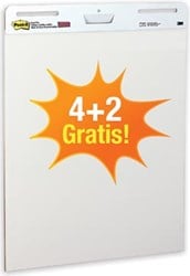 Post-it meeting chart 63,5 x 77,5 cm blanco 30 vel pak van 4 + 2 gratis
