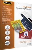 Lamineerhoezen A3 zelfklevend 2x 80 micron 25 stuks Fellowes Admire