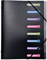 Exacompta Voorordner Exacase zwart, 8 vakken