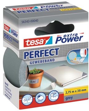 Textieltape 38 mm x 2,75 m grijs