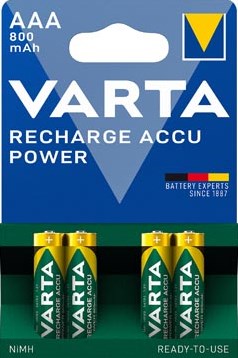 AAA Batterij oplaadbaar Varta 800mAh 4 stuks