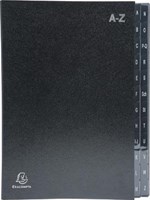 Exacompta sorteermap Ordonator 24 vakken met tabs A-z zwart