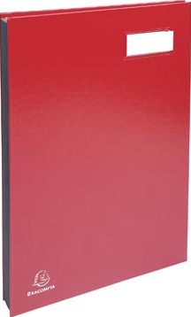 Exacompta handtekenmap voor 24 x 35 cm uit karton overdekt met pvc 20 indelingen rood-2