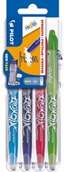 Pilot gelroller Frixion Ball 2 Go, blister met 4 stuks in geassorteerde kleuren