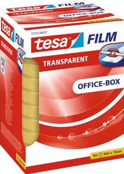Tesafilm transparante tape 15 mm x 66 m pak van 10 rolletjes-2